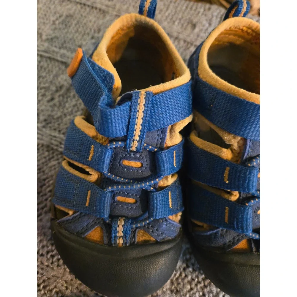 KEEN Newport H2 Kids Blue Orange Water Sandals Size 7 Toddler